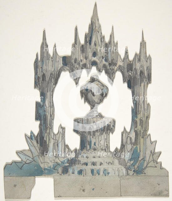 Design for a Stage Set at the Opéra, Paris, 1830-90. Creator: Eugene Ciceri.