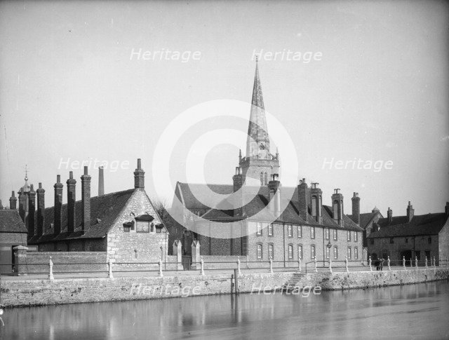 Brick Alley Almshouses, Abingdon, Oxfordshire, c1860-c1922. Artist: Henry Taunt