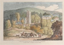 View of the Church and Village of St. Cue, Cornwall, from "Views in Cornwall", A..., April 12, 1812. Creator: Thomas Rowlandson.