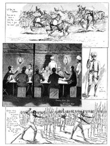 Christmas with the Lushai Expedition - sketches by Lieutenant H. W. E. Cole, 2nd Goorkhas, 1890. Creator: Unknown.