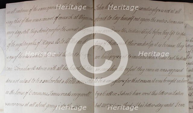 Letter from Hester Pitt, between 1766 and 1770. Creator: Hester Stanhope.