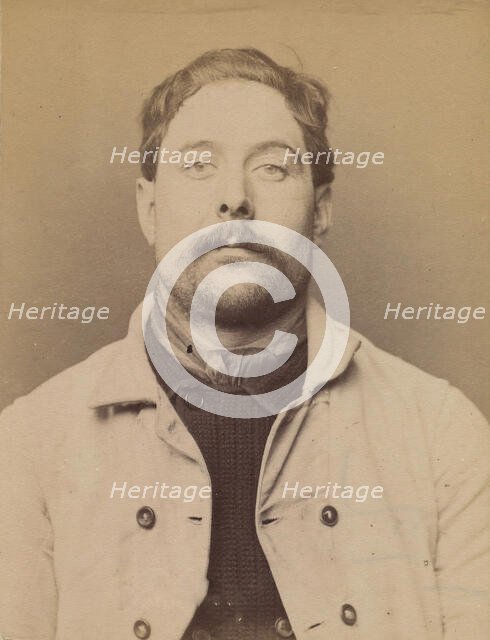 Alban. Jean-Louis. 35 ans, né à Paris. Plombier. Anarchiste. Fiché le 5/3/94., 1894. Creator: Alphonse Bertillon.