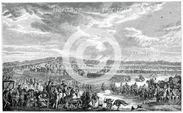 Review Of The Swiss Guard, (1885).Artist: Moreau