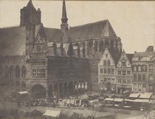Place du Marché à Ypres, ca. 1851. Creator: Possibly by Louis-Désiré Blanquart-évrard.
