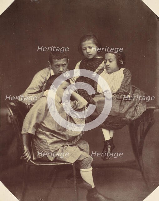 Alfons, Eugen, Marie, and Hermine Antoine, 1850s-60s. Creator: Franz Antoine.