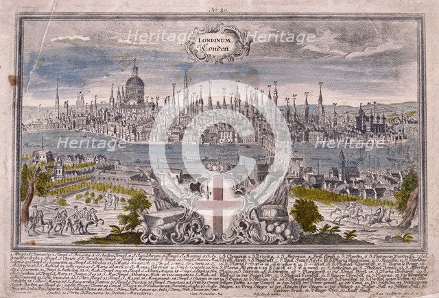 View of London, c1710. Artist: JG Ringle