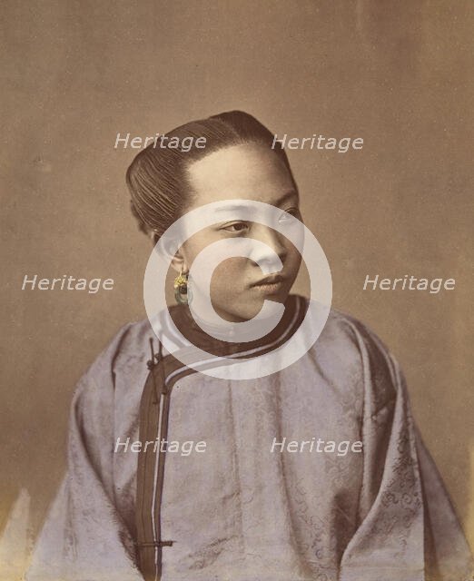 Fille de Shanghai, 1870s. Creator: Baron Raimund von Stillfried.