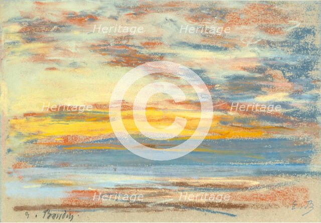 Coastline and sky, c. 1890. Creator: Boudin, Eugène-Louis (1824-1898).