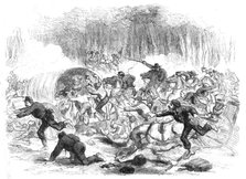 The Civil War in America: the stampede from Bull Run - from a sketch by our special artist, 1861. Creator: Unknown.