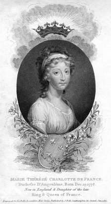 Marie-Therese-Charlotte de Bourbon, Duchess of Angouleme and Dauphine of France, 1811. Creator: Unknown.