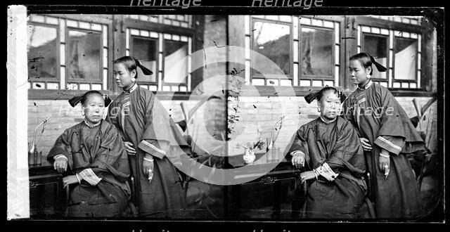 Peking, Pechili province, China: a Manchu lady with her daughter-in-law, 1869. Creator: John Thomson.