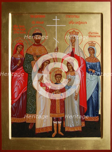The killed Family of the Tsar Nicholas II, 2004-2007. Artist: Russian icon  