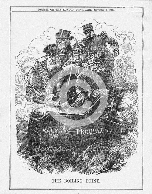The Boiling Point. Punch Magazine, October 2, 1912, 1912. Artist: Raven-Hill, Leonard (1867-1942)