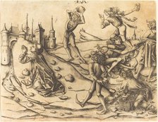 The Stoning of Saint Stephen, c. 1470. Creator: Israhel van Meckenem.