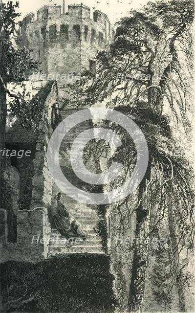 'Guy's Tower and the Walls of Warwick Castle', c1870.