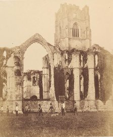Fountains Abbey. East Window and Tower, 1850s. Creator: Joseph Cundall.