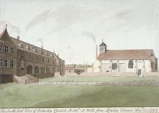 South-east view of St Leonard's Church, Bromley-by-Bow, London, 1797. Artist: Anon