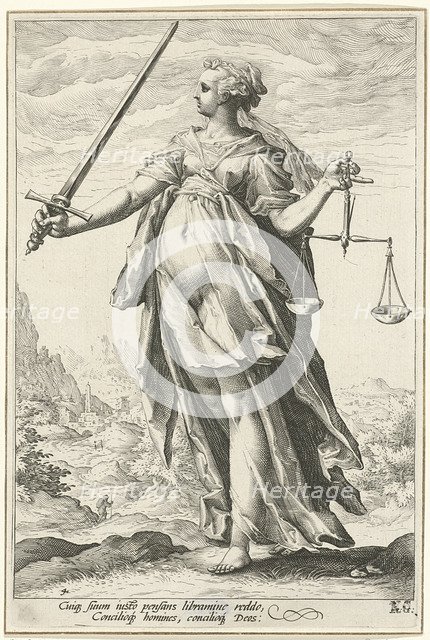 Fairness (Justice). Artist: Goltzius, Hendrick (1558-1617)