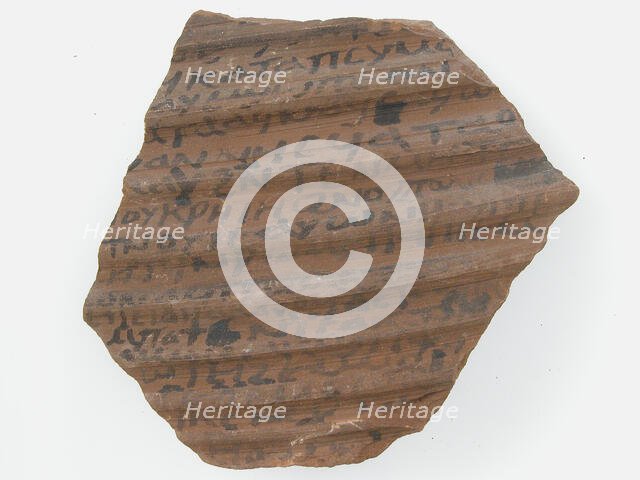 Ostrakon with a Letter, Coptic, 600. Creator: Unknown.