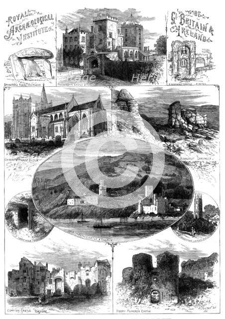 Meeting of the Royal Archaeological Institute at Exeter: places to be visited, 1873. Creator: Unknown.