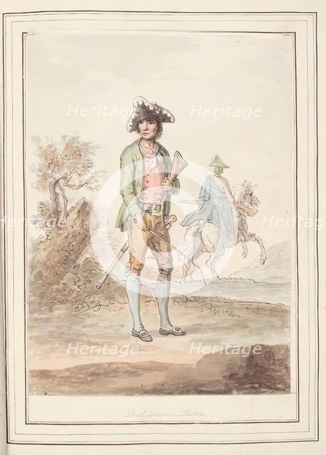 Thief Catcher, Rome, leaf from 'A Collection of Dresses by David Allan Mostly from Nature', 1776. Creator: David Allan.