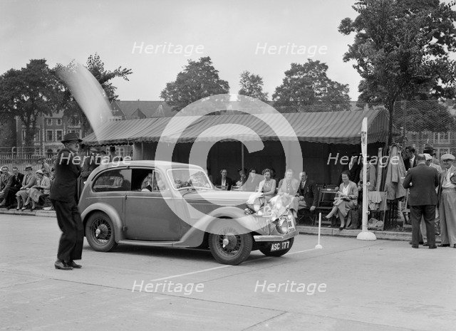 Talbot 10 of LJ Brown competing in the South Wales Auto Club Welsh Rally, 1937 Artist: Bill Brunell.