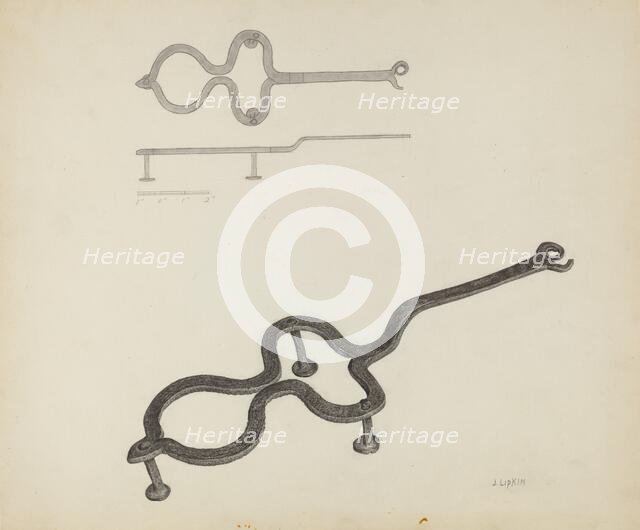 Flat Iron Holder, c. 1940. Creator: Jacob Lipkin.