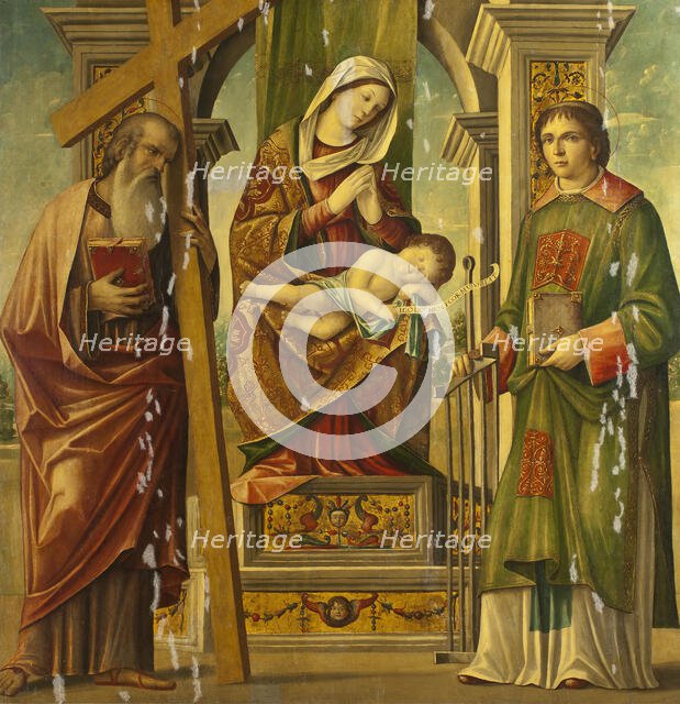 Madonna and Child with St Andrew and St Lawrence. Creator: Niccolò Rondinelli.