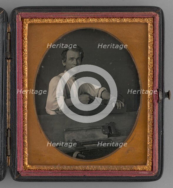 Untitled (Portrait of a Carpenter), 1857. Creator: Unknown.