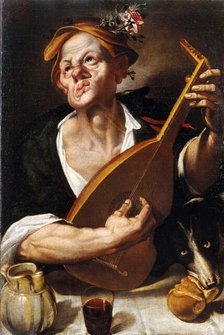 Peasant playing the lute, ca. 1575. Creator: Passerotti (Passarotti), Bartolomeo (1529-1592).