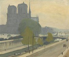 Notre-Dame vue des quais, le soir, 1922. Creator: Marquet, Pierre-Albert (1875-1947).