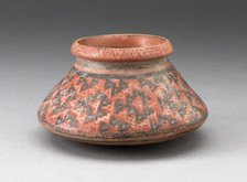 Miniature Jar with Textile Pattern or Abstract Fish Motifs, A.D. 1450/1532. Creator: Unknown.