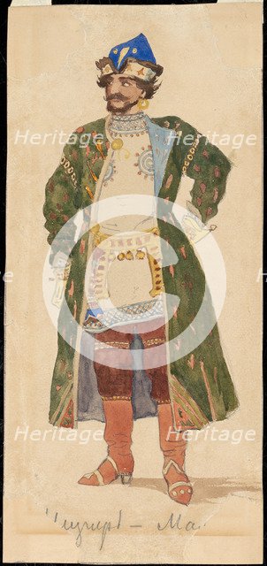 Mizgir. Costume design for the theatre play Snow Maiden by Alexander Ostrovsky.