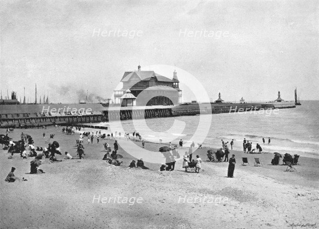 'The Pier, Lowestoft', c1896. Artist: Walter Boughton.