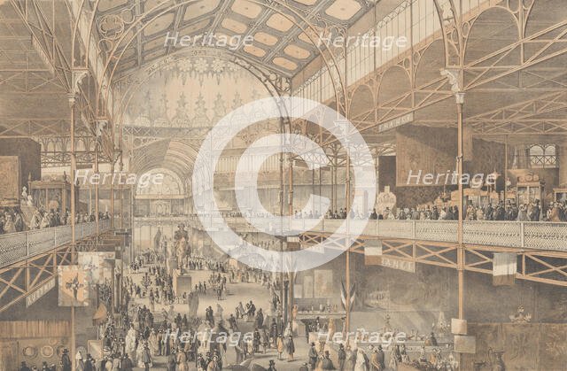 An Interior View of the New York Crystal Palace, 1853. Creator: Charles Parsons.