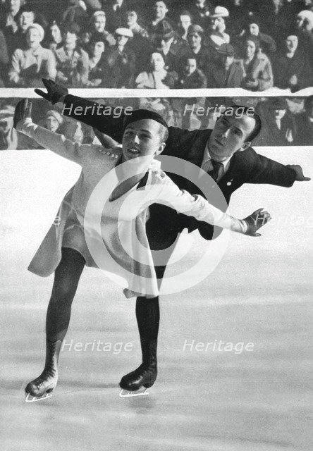 Pairs figure skating, Winter Olympic Games, Garmisch-Partenkirchen, Germany, 1936. Artist: Unknown