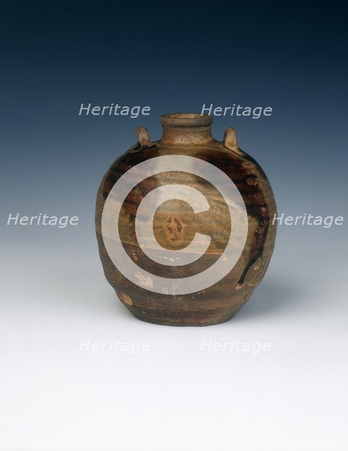 Changsha stoneware jar, Late Tang or Five Dynasties, China, 9th-10th century. Artist: Unknown