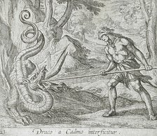 Cadmus Killing the Serpent, published 1606. Creators: Antonio Tempesta, Wilhelm Janson.