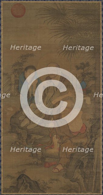 Mending Clothes in the Early Morning Sun, Ming dynasty, 15th-16th century. Creator: Unknown.