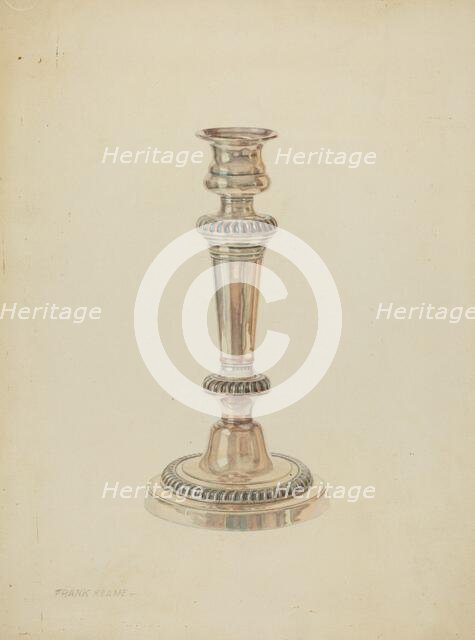 Silver Candlestick, 1935/1942. Creator: Frank M Keane.