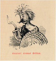 'Ancient Armed Briton', c1860, (c1860). Artist: John Leech.