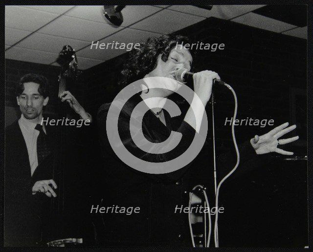 Sheena Davis and Rob Rickenberg performing at The Fairway, Welwyn Garden City, Hertfordshire, 2002. Artist: Denis Williams