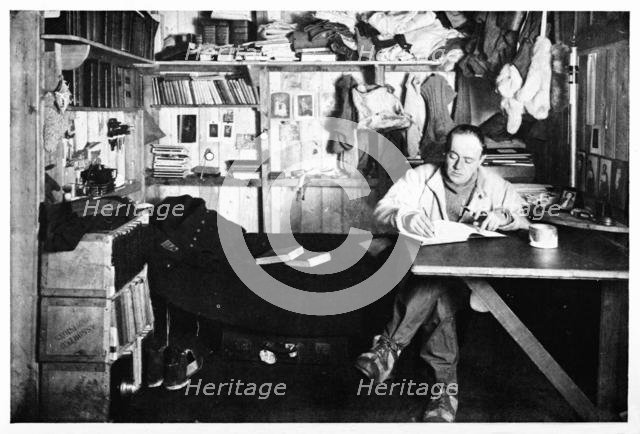 'Captain Scott Writing Up His Journal', c1911, (1928).  Creator: Herbert Ponting.