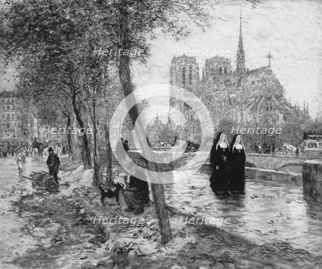 Notre Dame de Paris, 1890/95. Creator: Jean Francois Raffaelli.