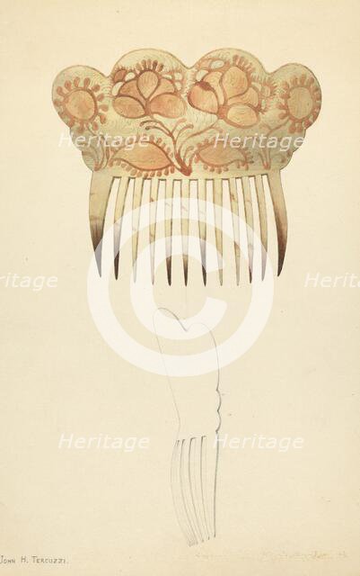 Comb, c. 1939. Creator: John H. Tercuzzi.
