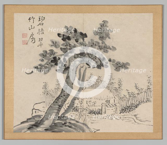 Double Album of Landscape Studies after Ikeno Taiga, Volume 2 (leaf 32), 18th century. Creator: Aoki Shukuya (Japanese, 1789).