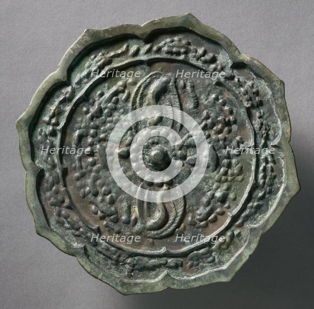 Octafoil Mirror with Avian and Floral Motifs, early to mid 10th Century. Creator: Unknown.