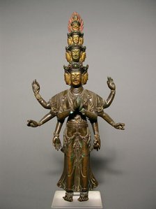 Eleven-Headed Bodhisattva Avalokiteshvara, 17th/18th century. Creator: Unknown.