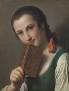 A Young Woman with a Book, 1756-1762. Creator: Pietro Rotari.