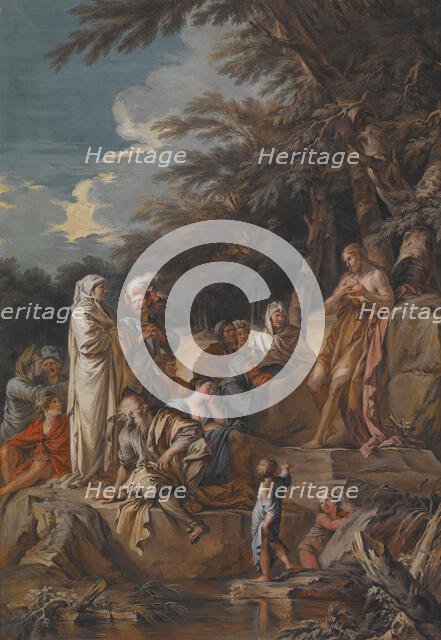 St. John Preaching in the Wilderness, 1733. Creator: Joseph Goupy.